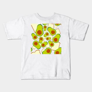 Avocado and Toast pattern Kids T-Shirt